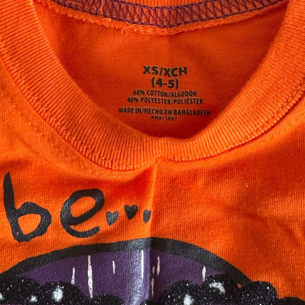 Orange Owl Kids Shirt - Halloween - Picture 2 of 4